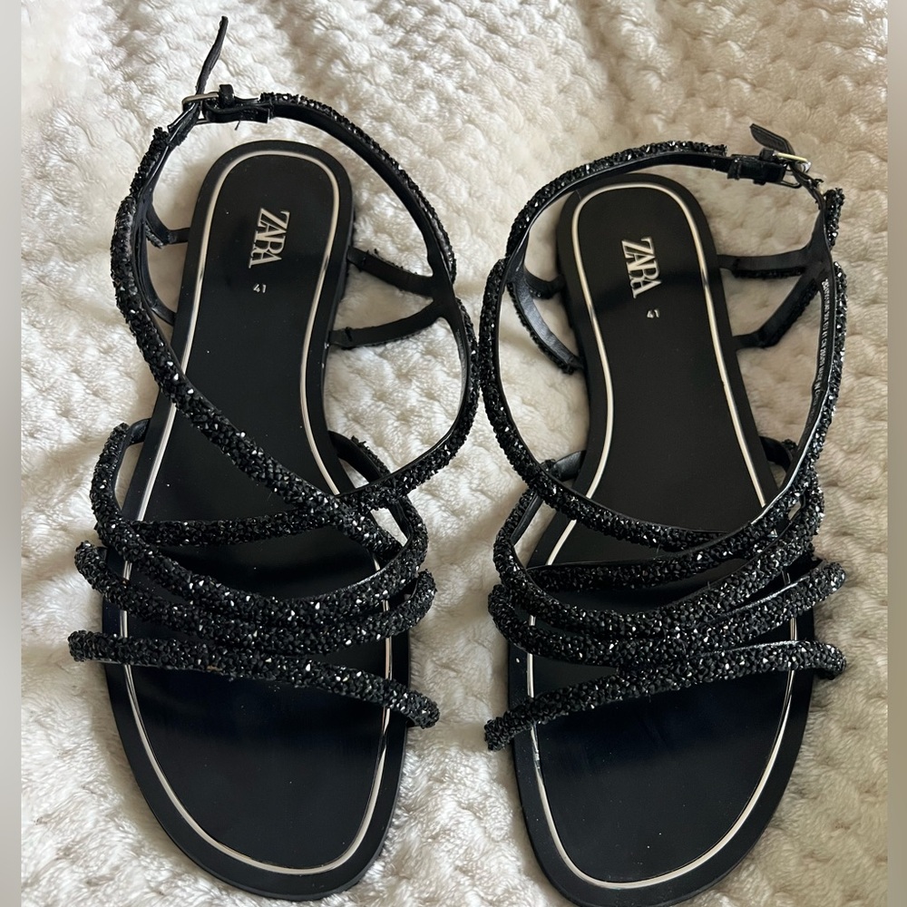 Embellished Crystal Sandals